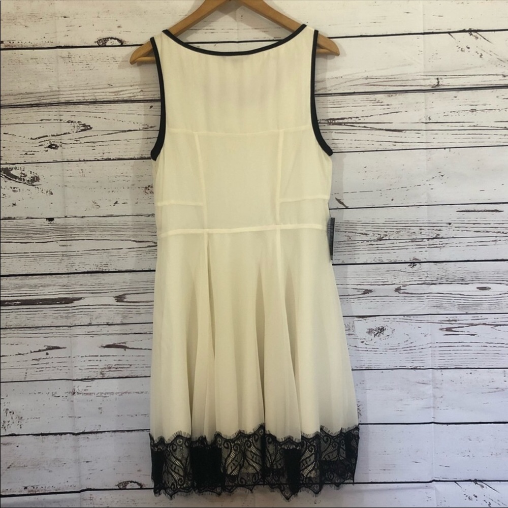 Cream & Black Lace Dress